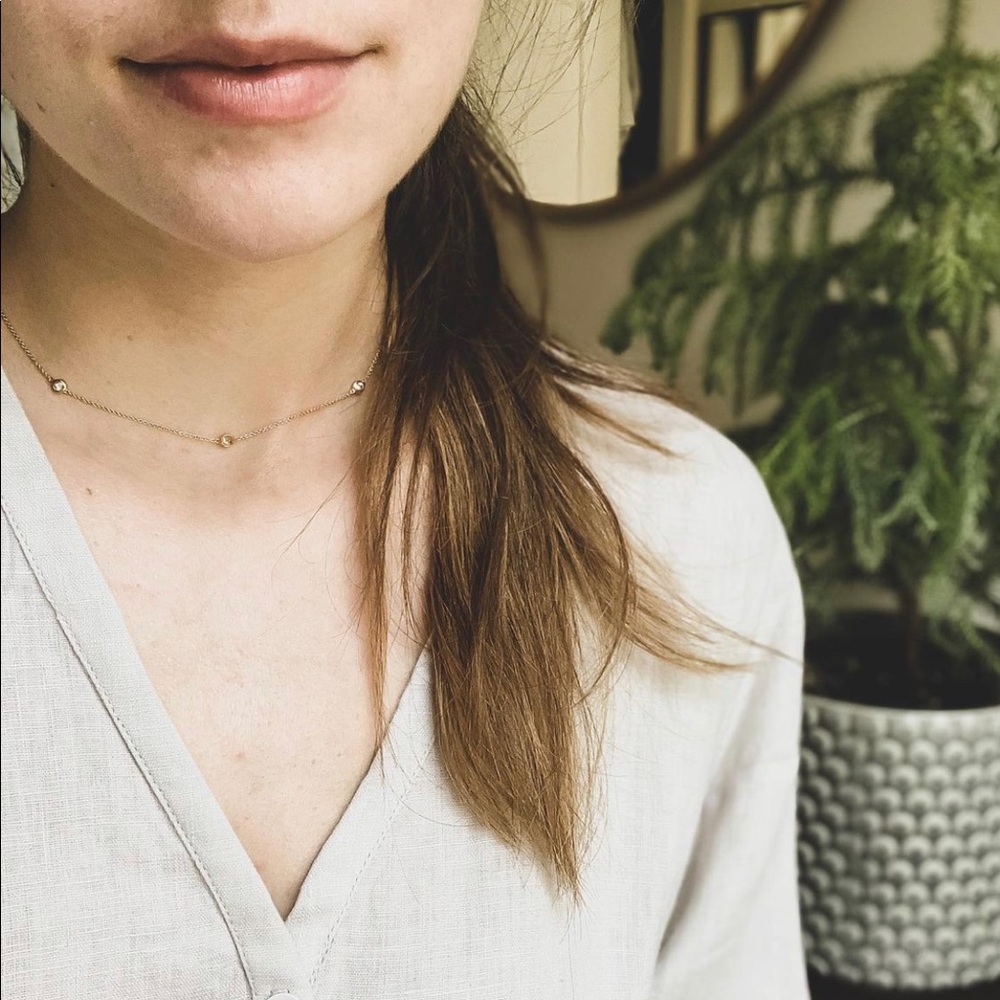 Mejuri 3-stone choker necklace